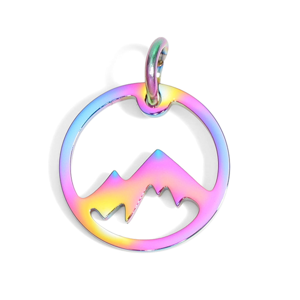 Gold Mountain Charm – Durable 18K Gold Pendant | Stainless Steel Jewelry