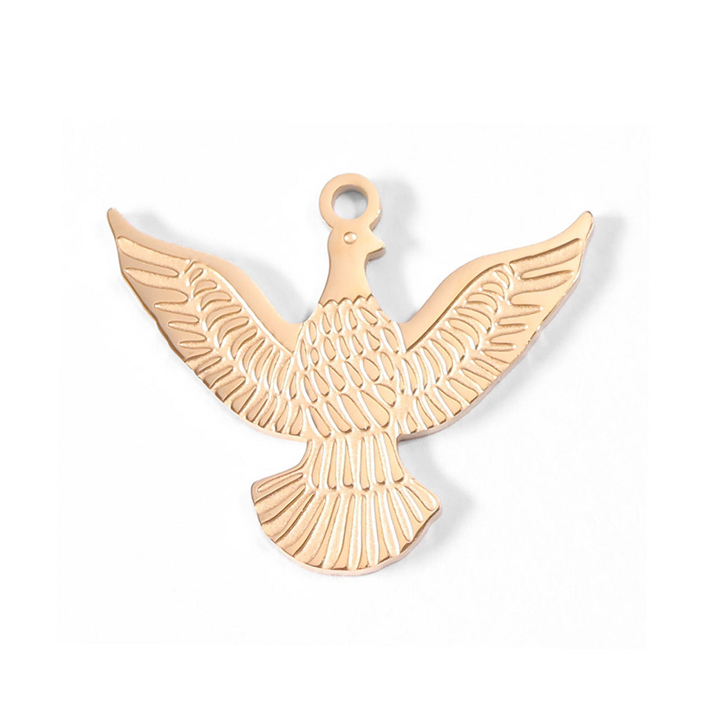 18K Gold Eagle Charm – Durable Stainless Steel PVD Coated Pendant Jewelry