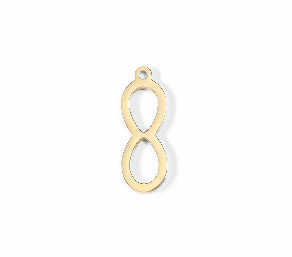 18K Gold Infinity Charm – Hypoallergenic Stainless Steel Jewelry Pendant