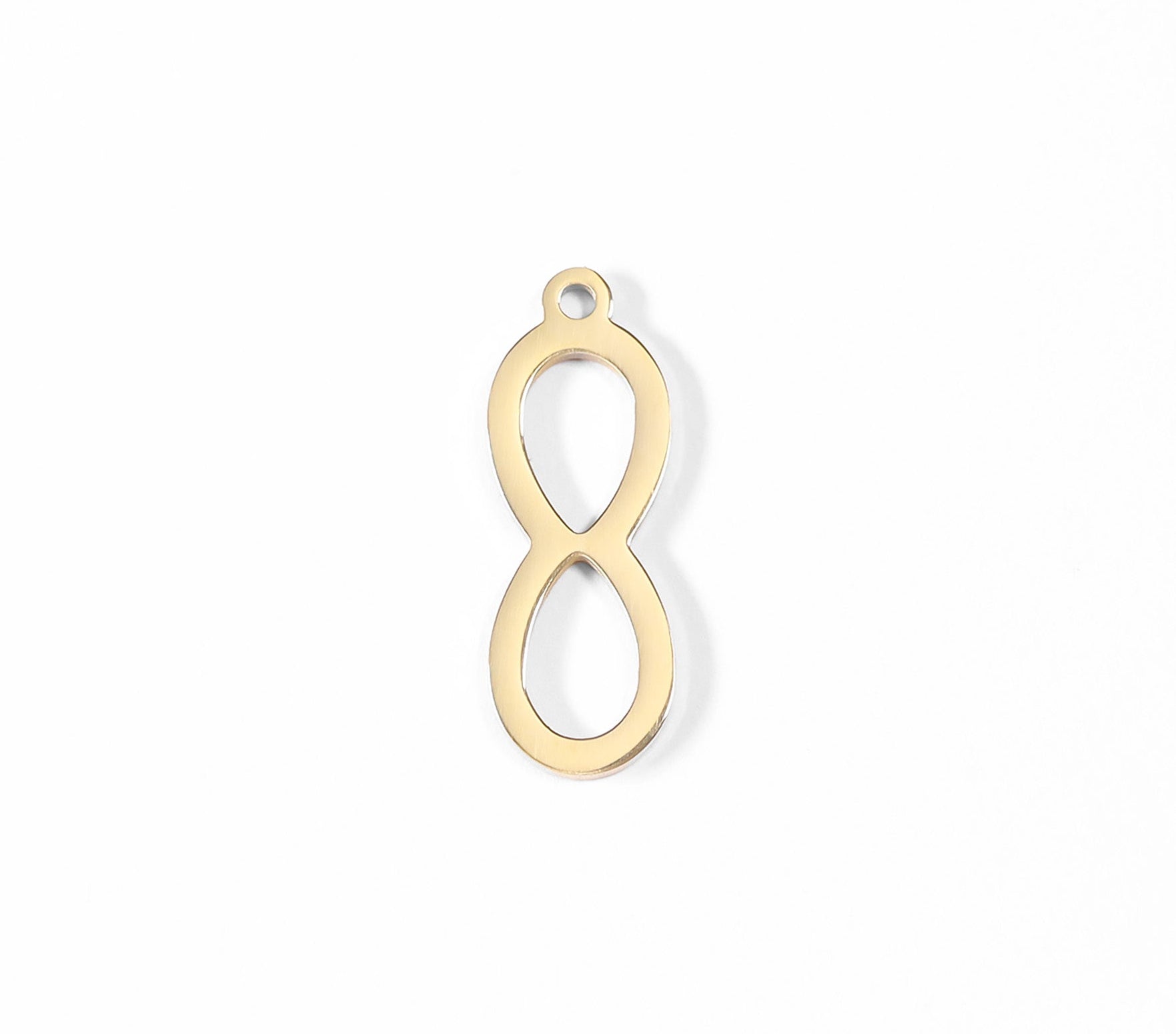 18K Gold Infinity Charm – Hypoallergenic Stainless Steel Jewelry Pendant