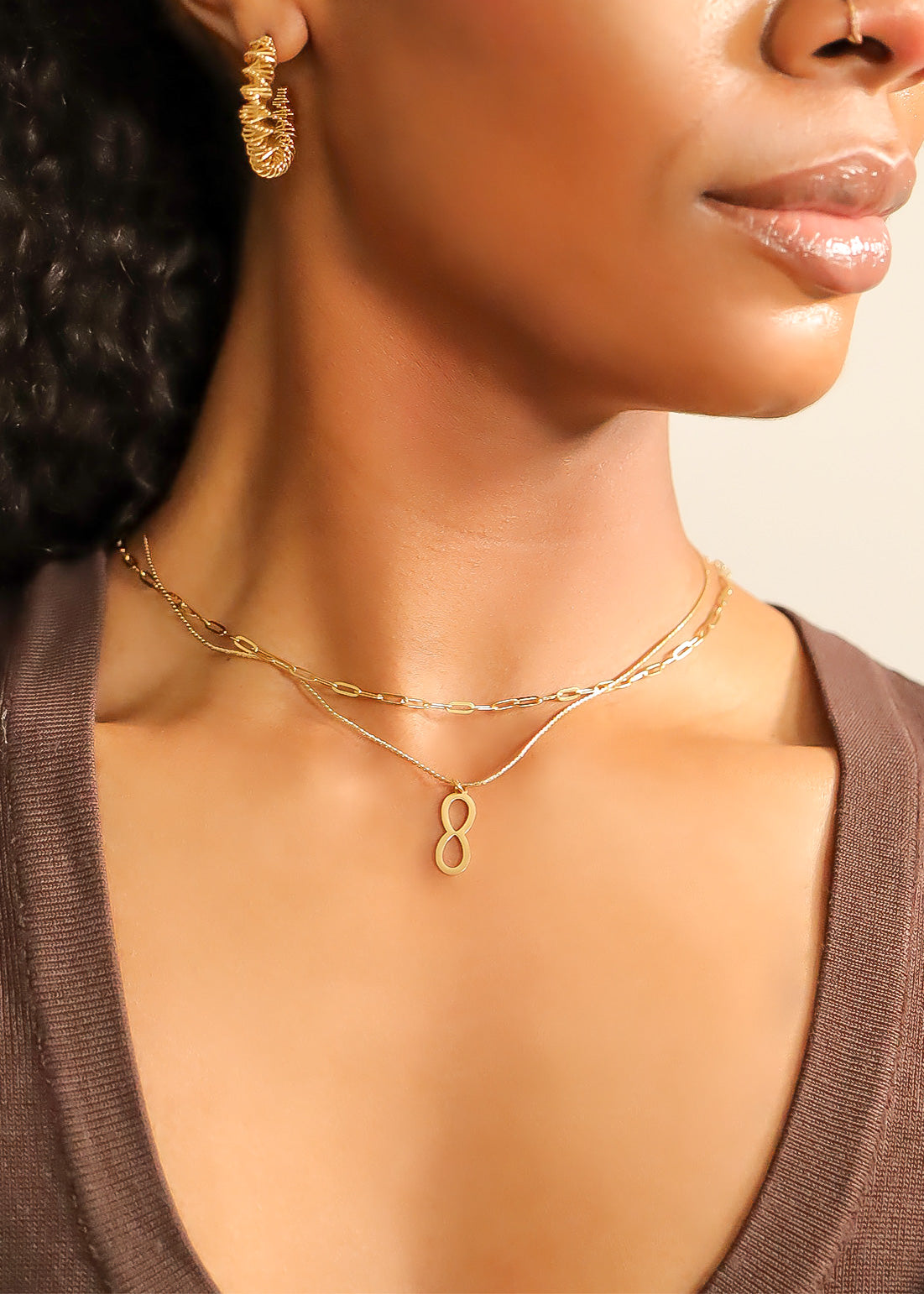 18K Gold Infinity Charm – Hypoallergenic Stainless Steel Jewelry Pendant