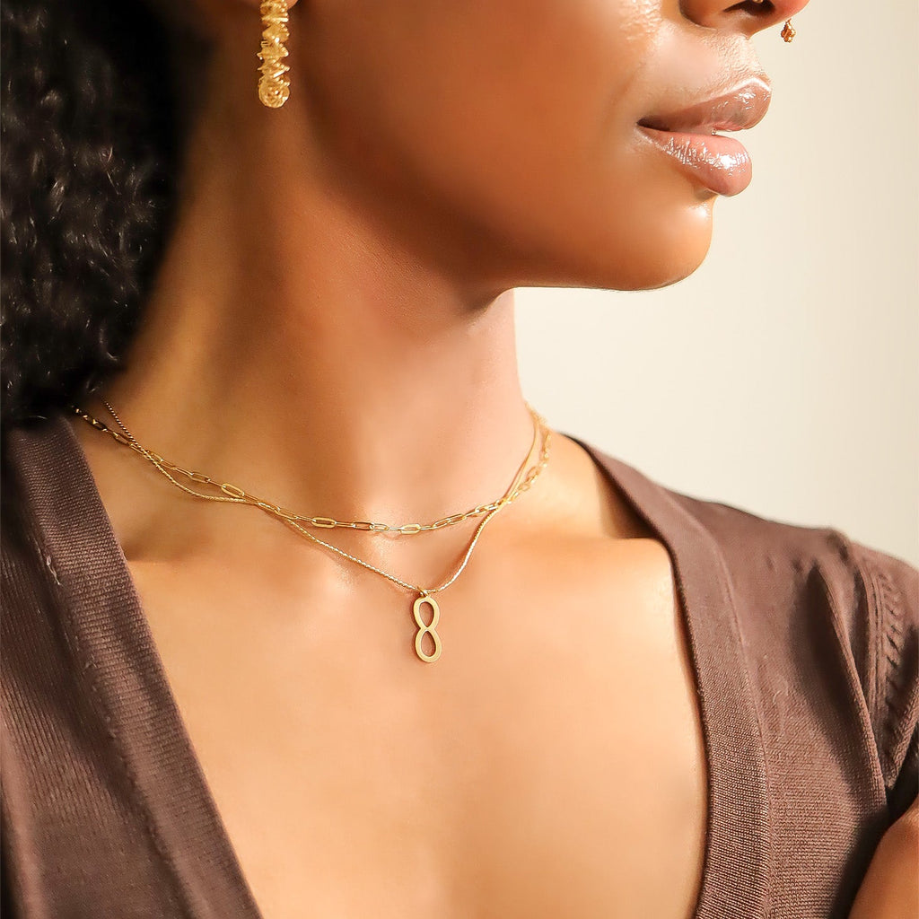18K Gold Infinity Charm – Hypoallergenic Stainless Steel Jewelry Pendant
