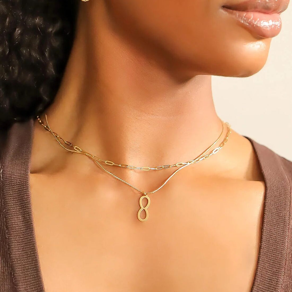 Paperclip Chain Necklace – Minimalist Gold Stainless Steel, Tarnish Resistant Jewelry