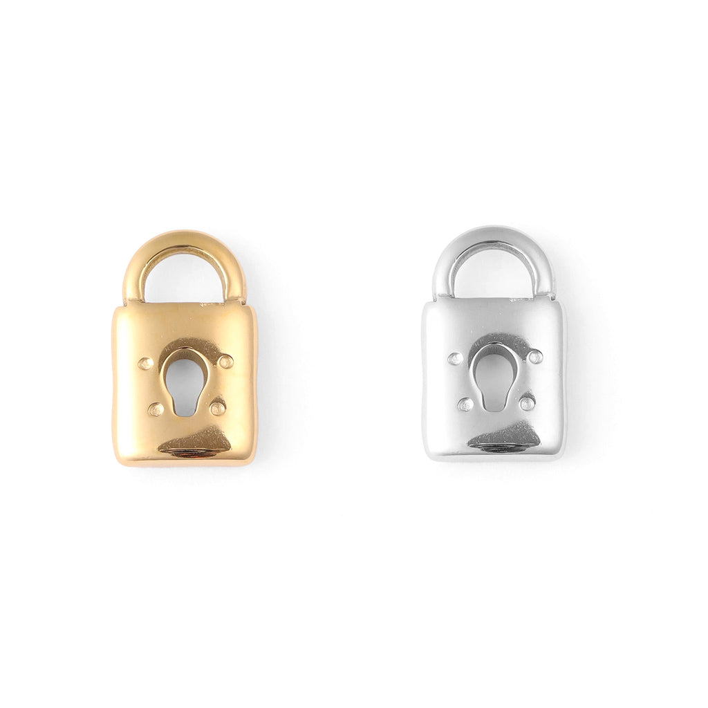 Gold Padlock Charm – Durable 18K Gold Jewelry Pendant for Bracelets & Necklaces