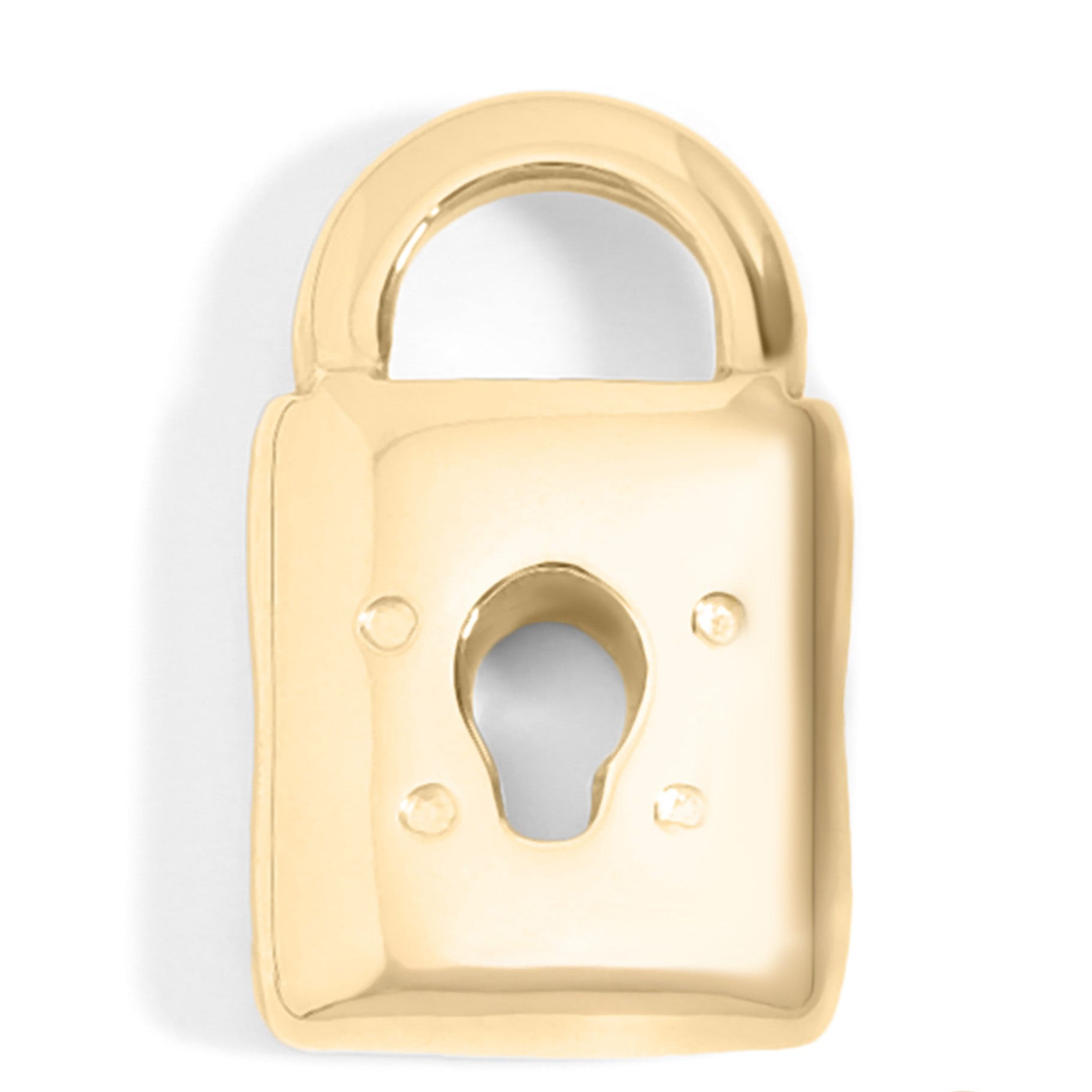Gold Padlock Charm – Durable 18K Gold Jewelry Pendant for Bracelets & Necklaces