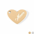 18K Gold Heart Charm – Mom Pendant | PVD Coated Stainless Steel Jewelry