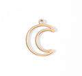 Crescent Moon Charm - Gold Plated 18K Pendant | Stainless Steel Jewelry Waterproof