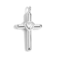 18K Gold Cross Charm – Hypoallergenic Stainless Steel Pendant With Heart Design