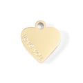 18K Gold Heart Charm – Dainty Love Pendant | Non Tarnish Stainless Steel Jewelry