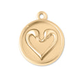 18K Gold Swan Charm – Stainless Steel Circle Pendant | Hypoallergenic Scratch Resistant Jewelry