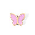 Pink Butterfly Charm – 18K Gold PVD Stainless Steel Waterproof Jewelry Accent