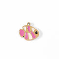 Gold Fish Charm - 18K Gold PVD Coated Stainless Steel Nautical Pendant