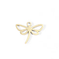 Dragonfly Charm 18K Gold Pendant – Dainty Stainless Steel Hypoallergenic Jewelry