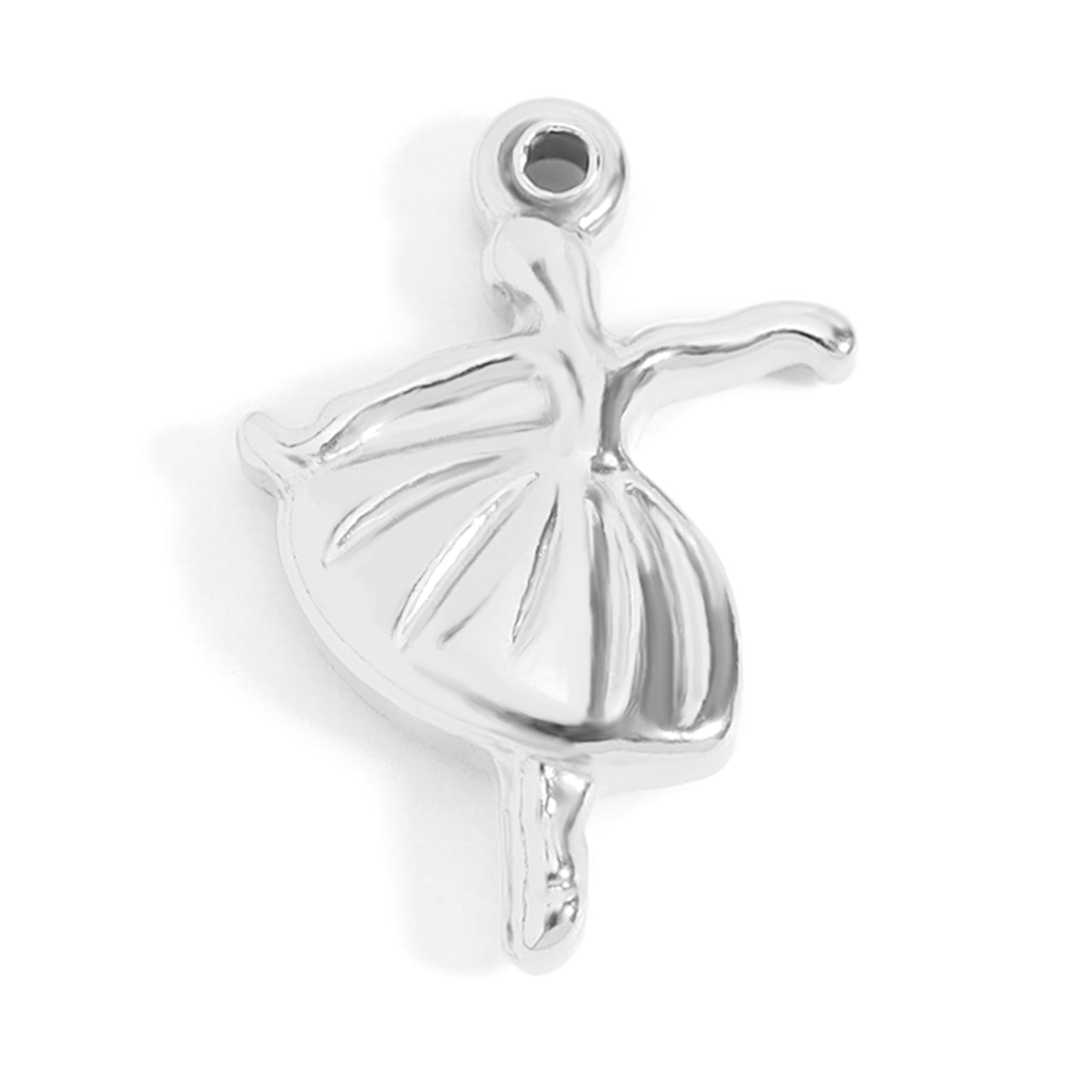 Ballerina Charm 18K Gold Pendant – Hypoallergenic Stainless Steel Ballet Jewelry