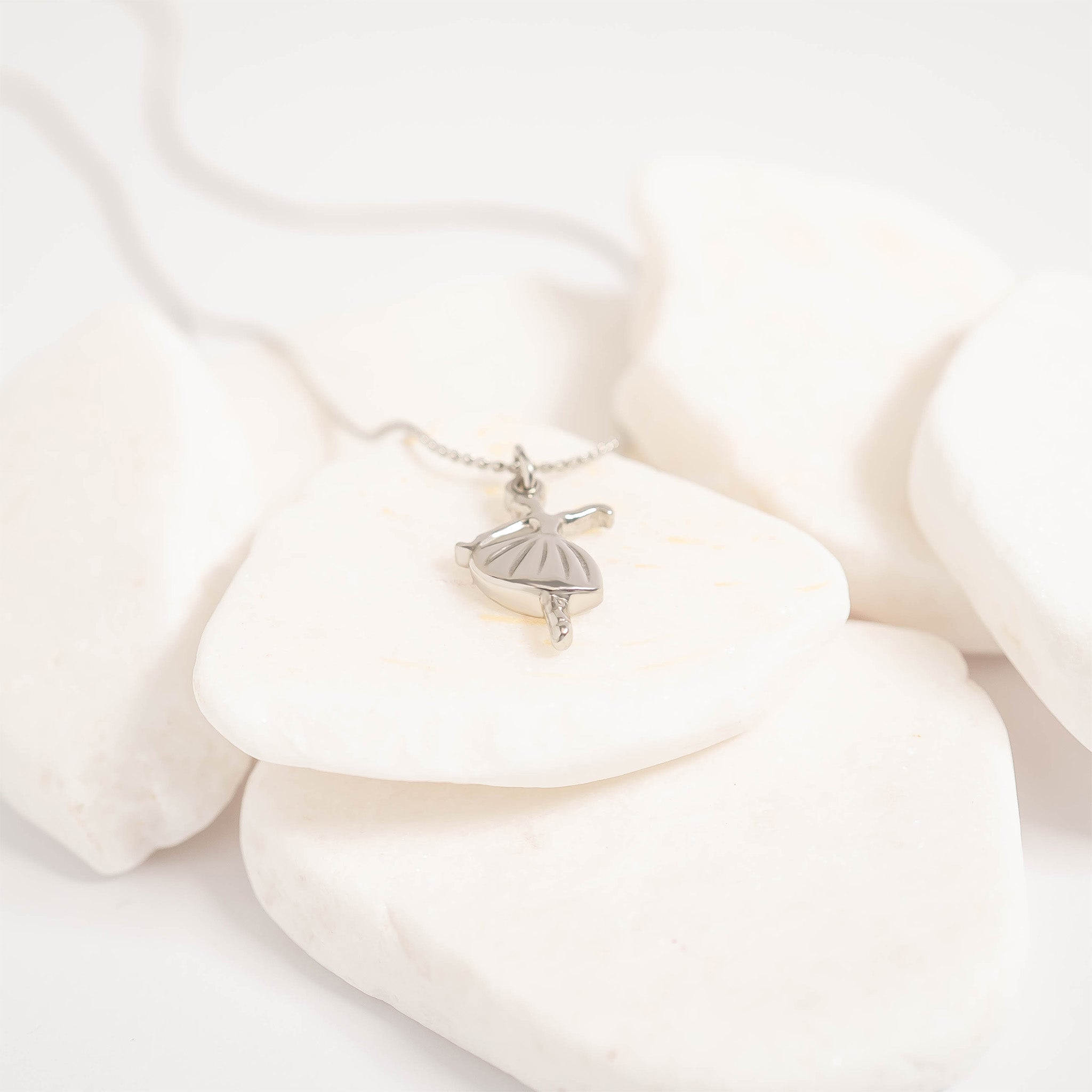 Ballerina Charm 18K Gold Pendant – Hypoallergenic Stainless Steel Ballet Jewelry
