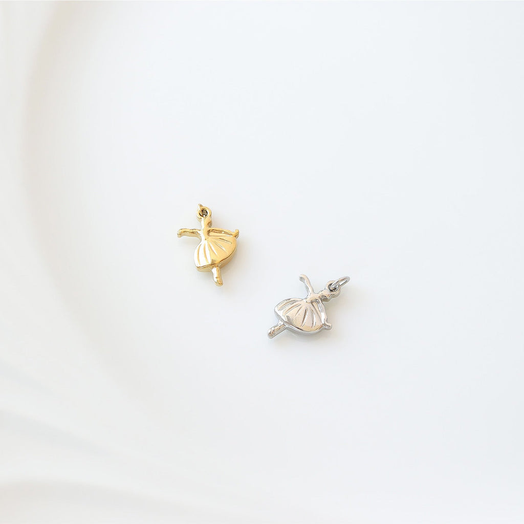 Ballerina Charm 18K Gold Pendant – Hypoallergenic Stainless Steel Ballet Jewelry