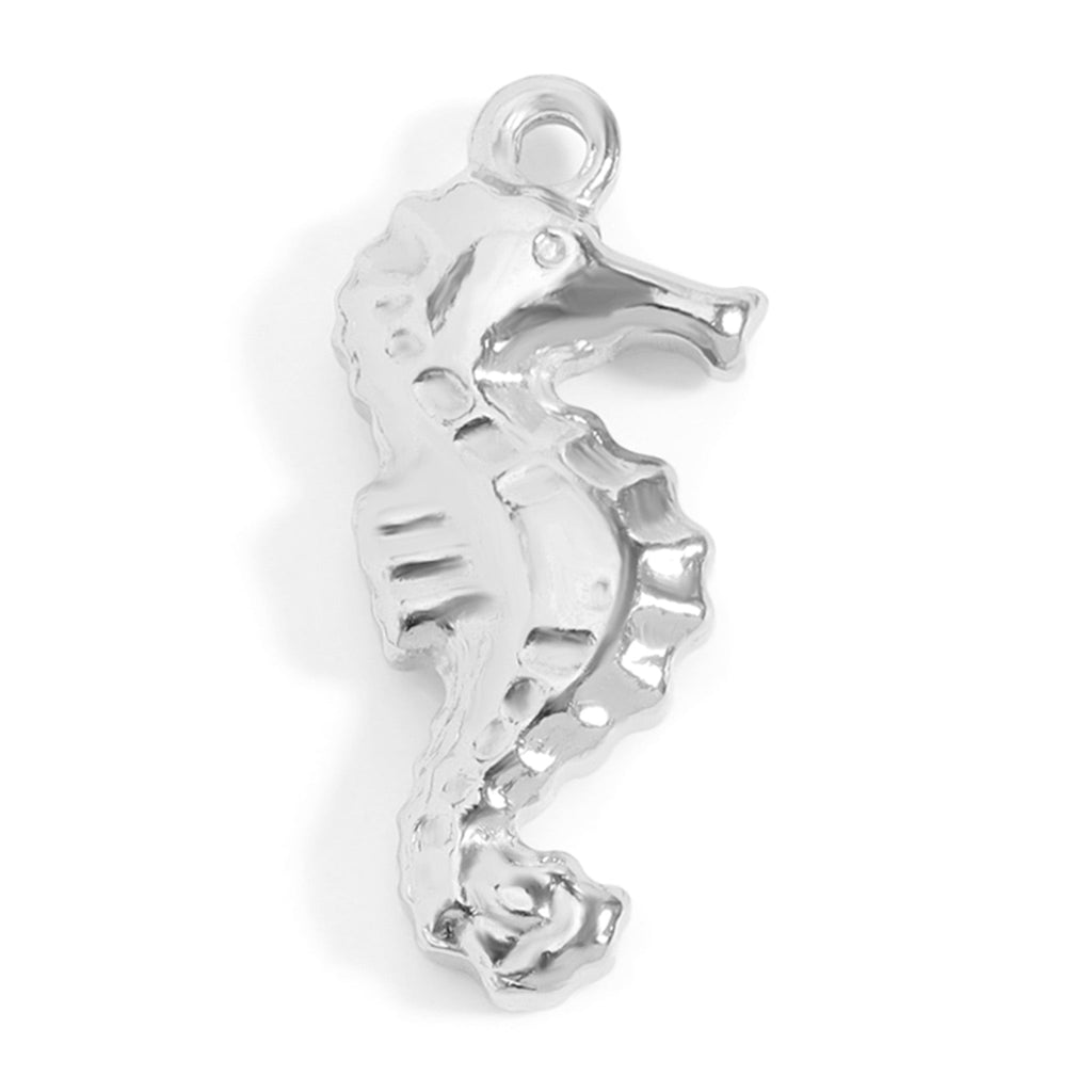 18K Gold Seahorse Charm – Hypoallergenic Stainless Steel Pendant for Ocean Lovers