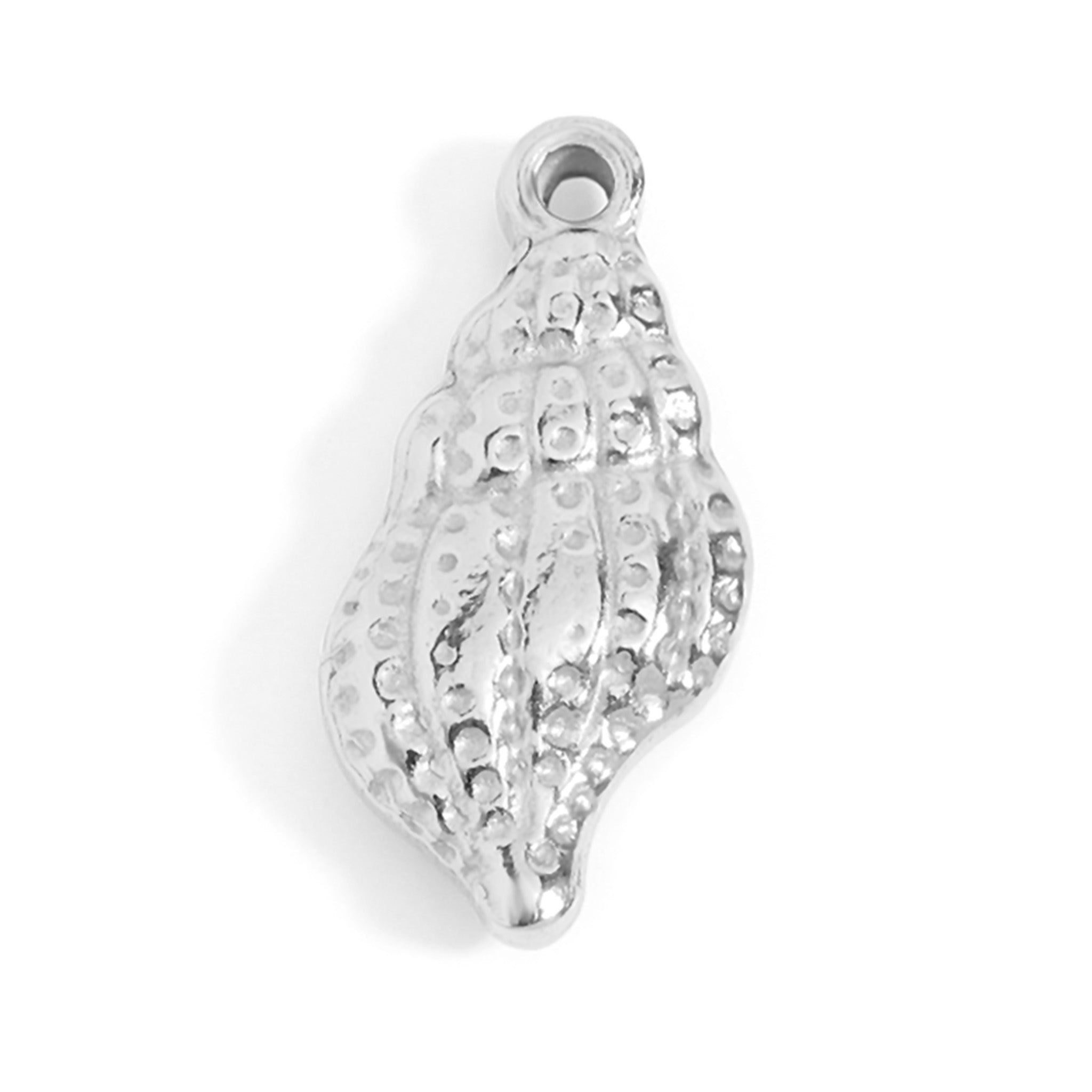 Gold Conch Charm – 18K Gold PVD Stainless Steel Seashell Pendant, Waterproof Jewelry