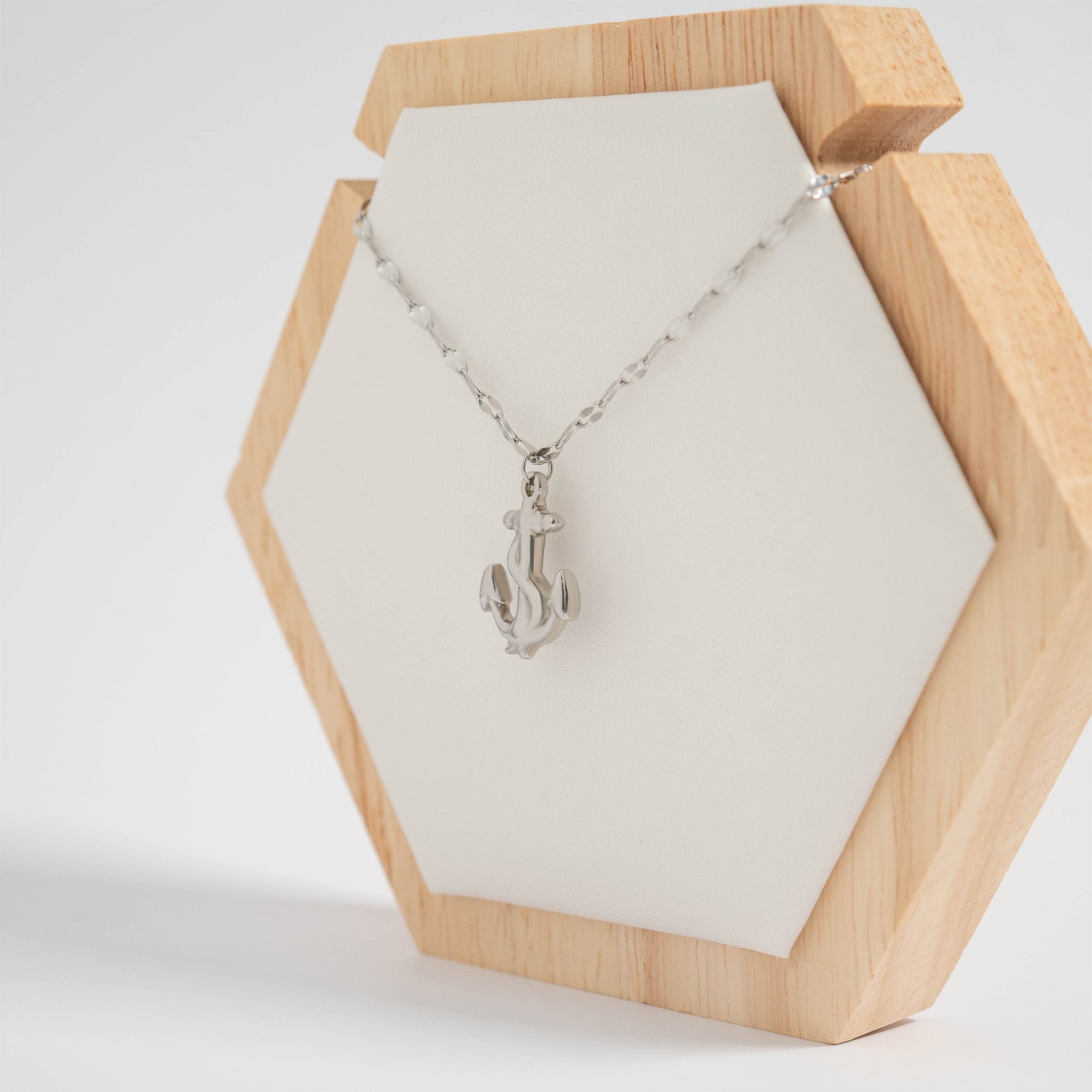 18K Gold Anchor Charm – Waterproof Stainless Steel Nautical Pendant Jewelry