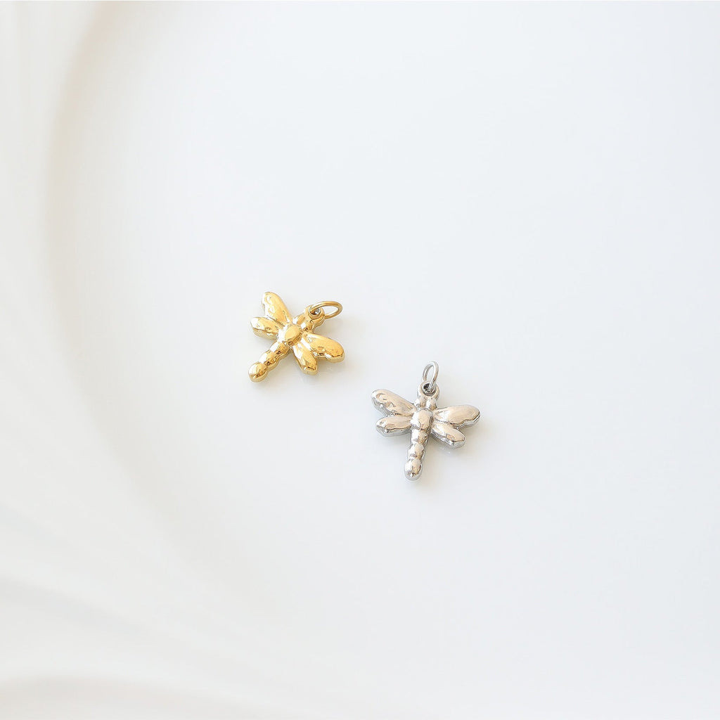 Dragonfly Charm 18K Gold PVD Stainless Steel Waterproof Hypoallergenic Jewelry