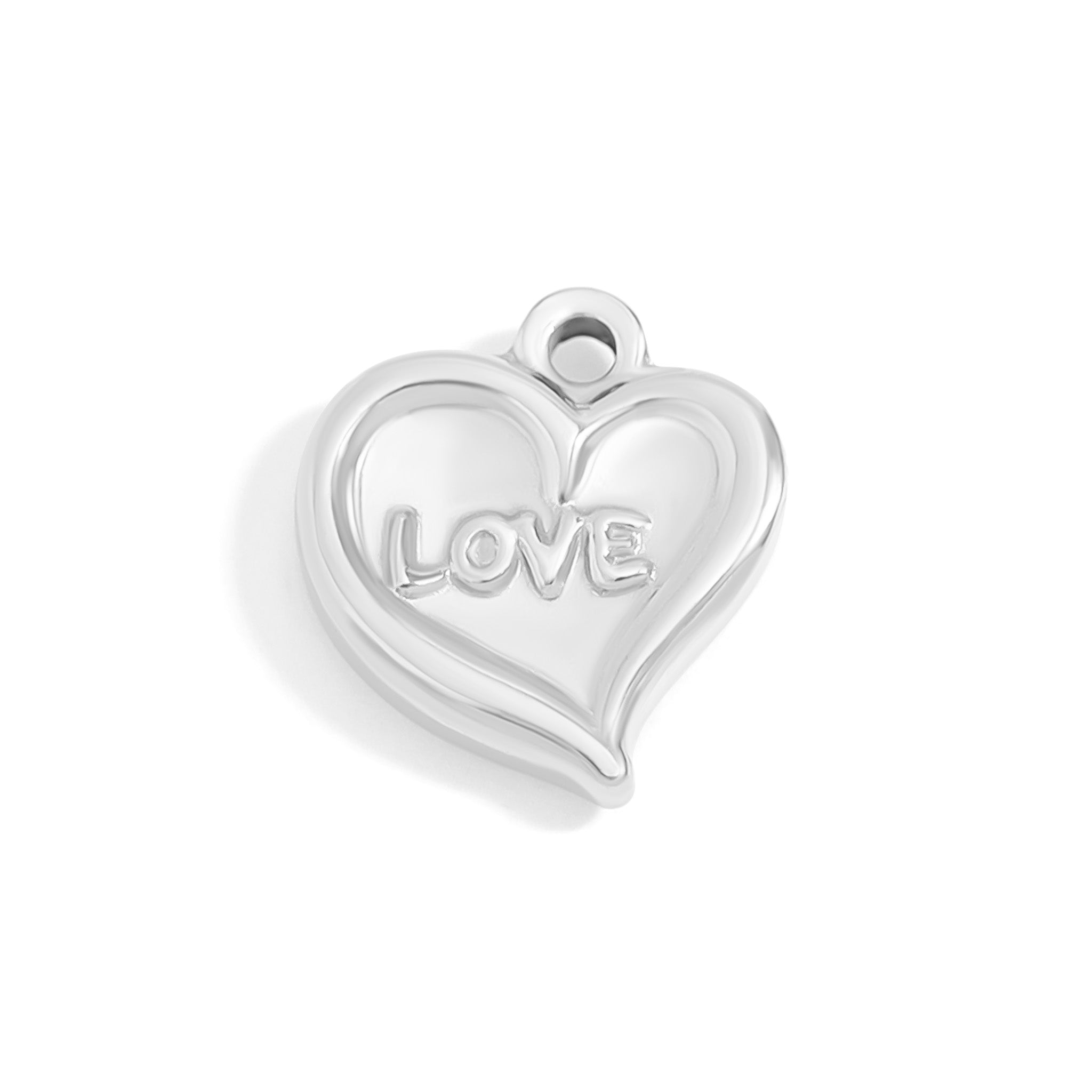 Gold Heart Charm – 18K Gold Plated Pendant | Hypoallergenic Stainless Steel Jewelry