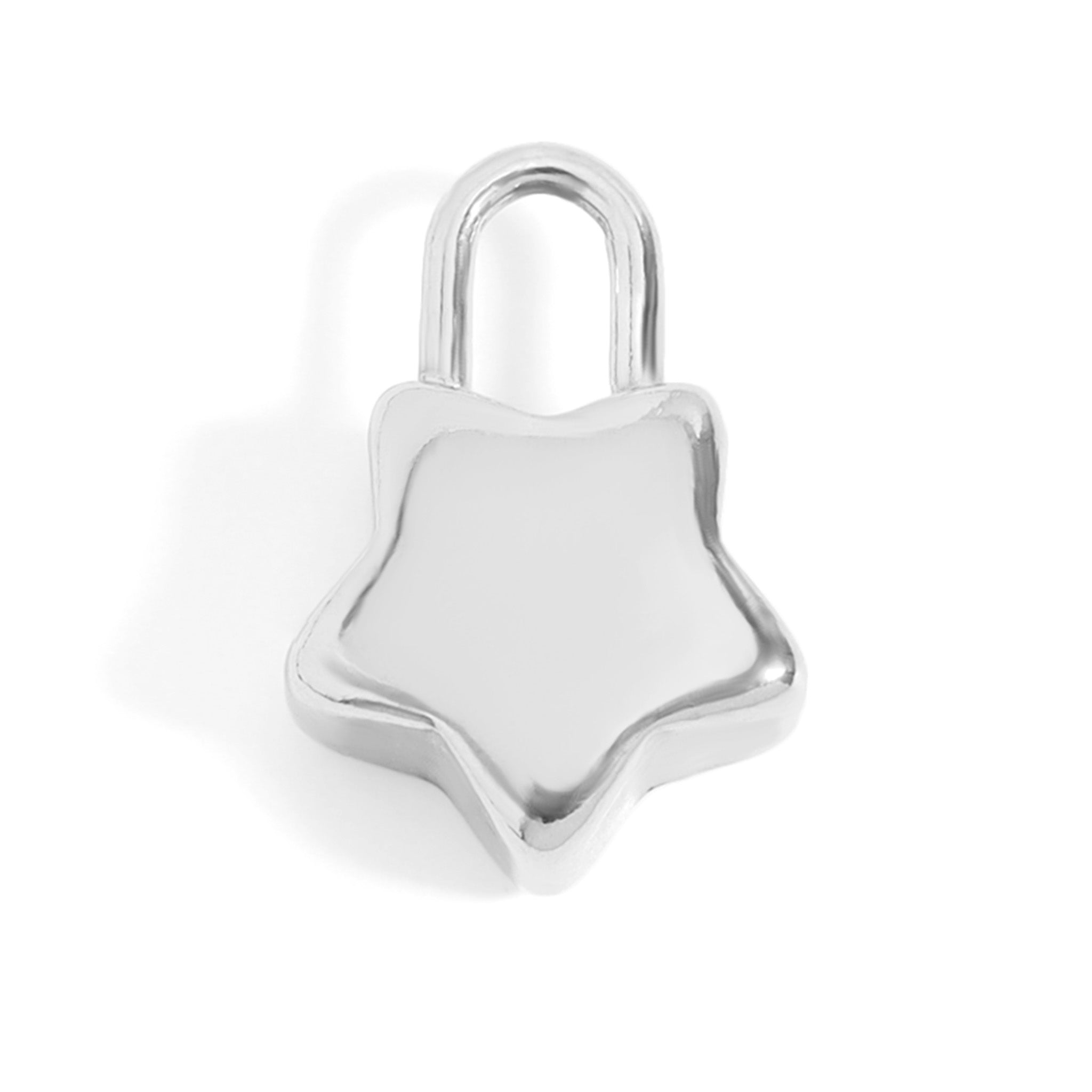 Star Padlock Charm – 18K Gold Plated Stainless Steel Lock Pendant
