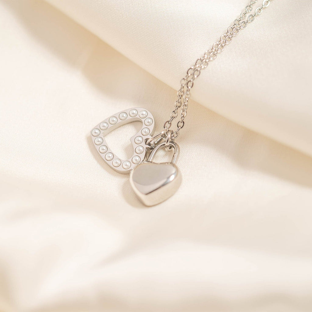 18K Gold Heart Charm Set – Hypoallergenic Stainless Steel Jewelry For Sensitive Skin