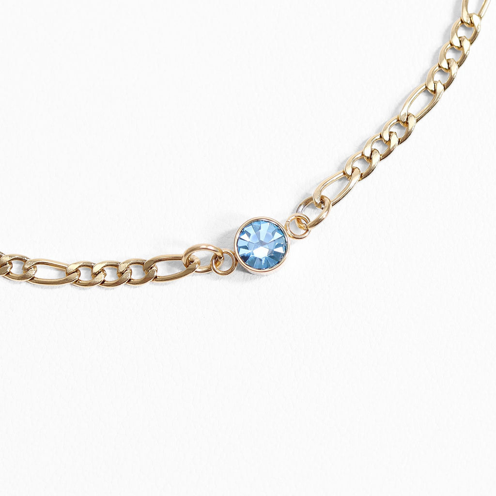 18K Gold PVD Stainless Steel Birthstone Connector Charm