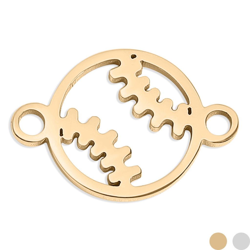 18K Gold Baseball Charm – Durable Stainless Steel Jewelry With PVD Finish
