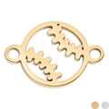 18K Gold Baseball Charm – Durable Stainless Steel Jewelry With PVD Finish