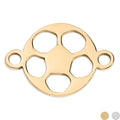 18k Gold Connector Charm – Soccer Ball Charm in Durable Stainless Steel
