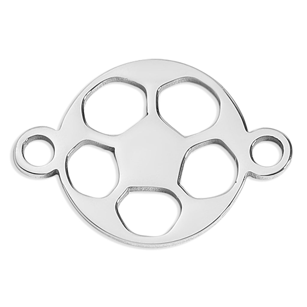 18k Gold Connector Charm – Soccer Ball Charm in Durable Stainless Steel