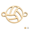 Volleyball Connector Charm - 18K Gold Stainless Steel Sports Jewelry Pendant
