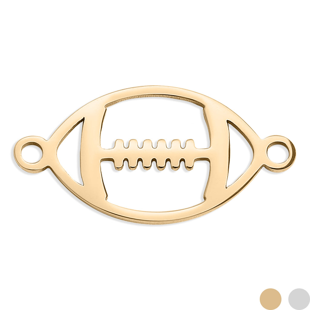 Football Connector Charm – 18K Gold PVD Coated Durable Stainless Steel Jewelry