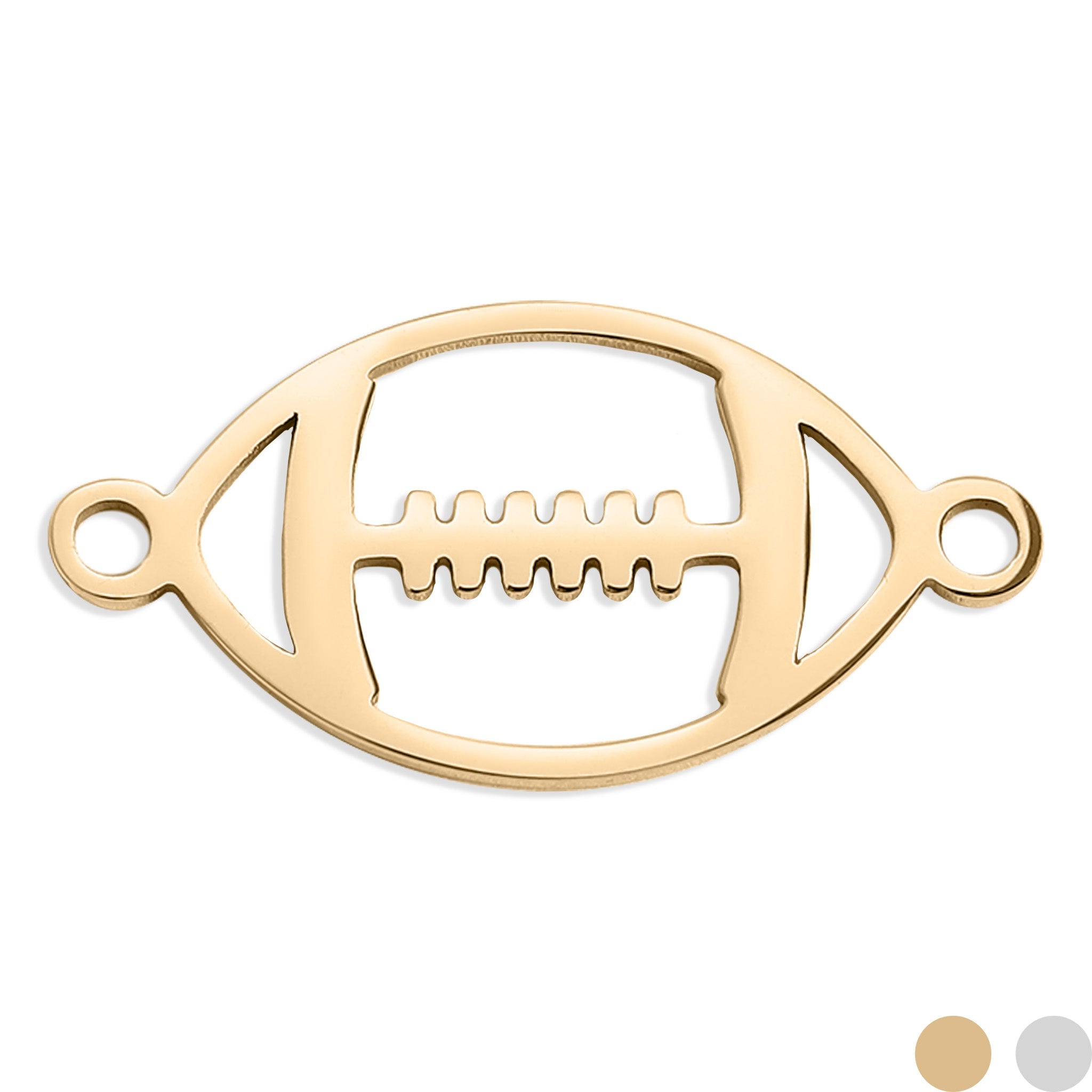 Football Connector Charm – 18K Gold PVD Coated Durable Stainless Steel Jewelry