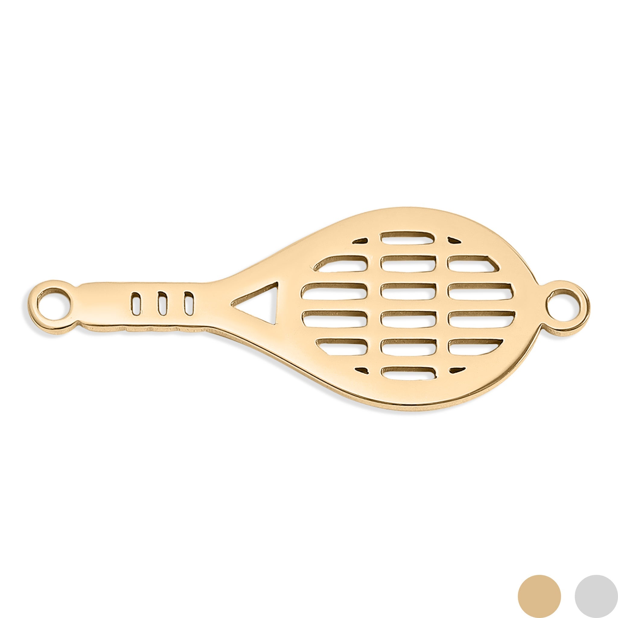 Gold Tennis Connector Charm – 18K Gold PVD Stainless Steel Durable Tennis Charm