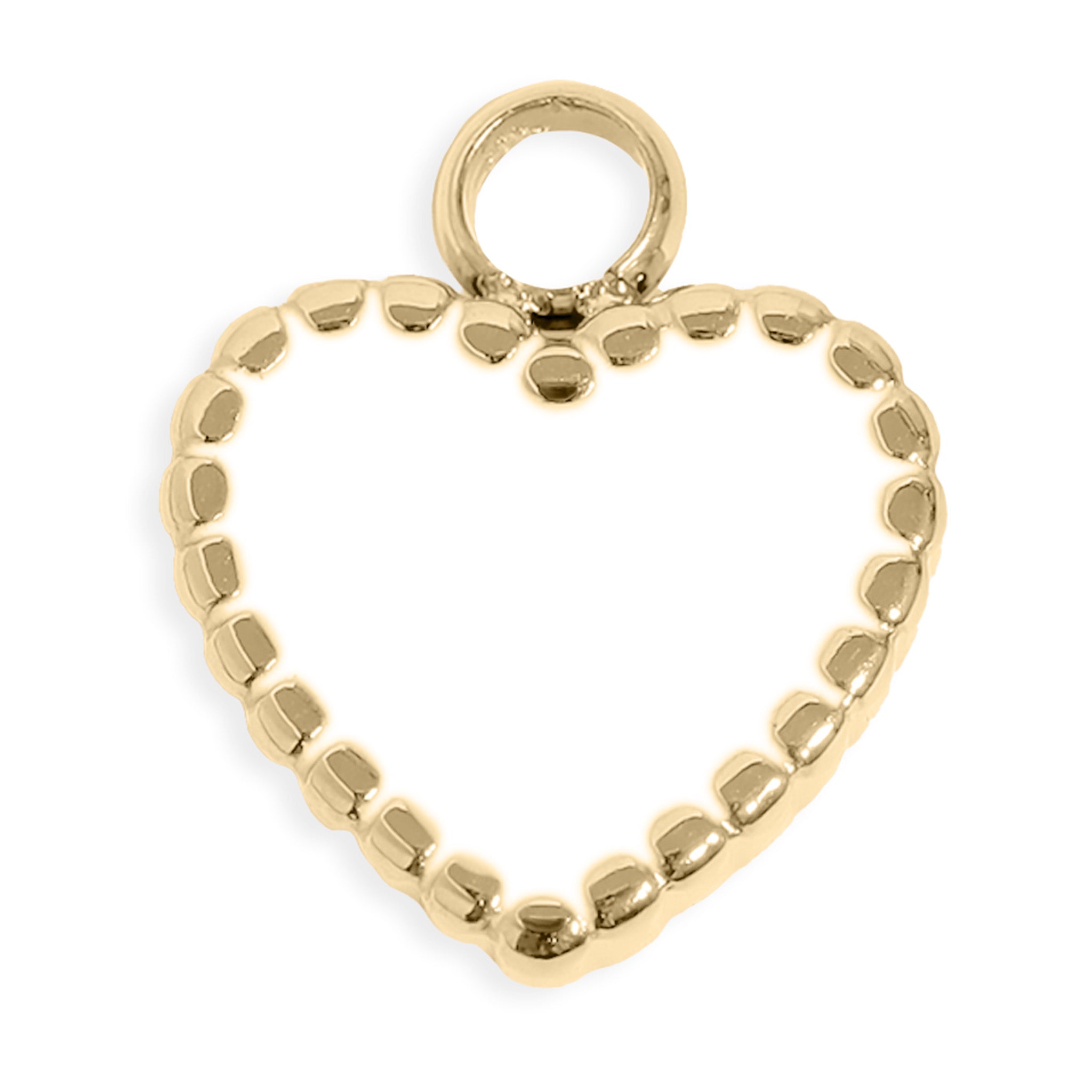 18K Gold Heart Charm – PVD Coated Stainless Steel Pendant | Hypoallergenic Jewelry