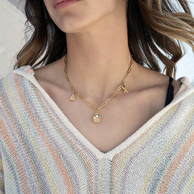 Gold Starfish Charm – Durable Stainless Steel 18K Gold Pendant | Nautical Jewelry