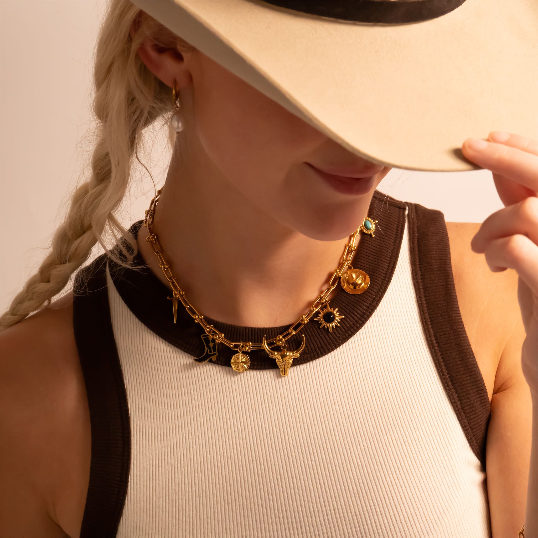 18K Gold Bull Charm – Durable Stainless Steel Pendant | Hypoallergenic Jewelry Gift