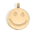 Gold Smiley Face Charm – 18K PVD Gold Plated Stainless Steel Pendant | Hypoallergenic Jewelry