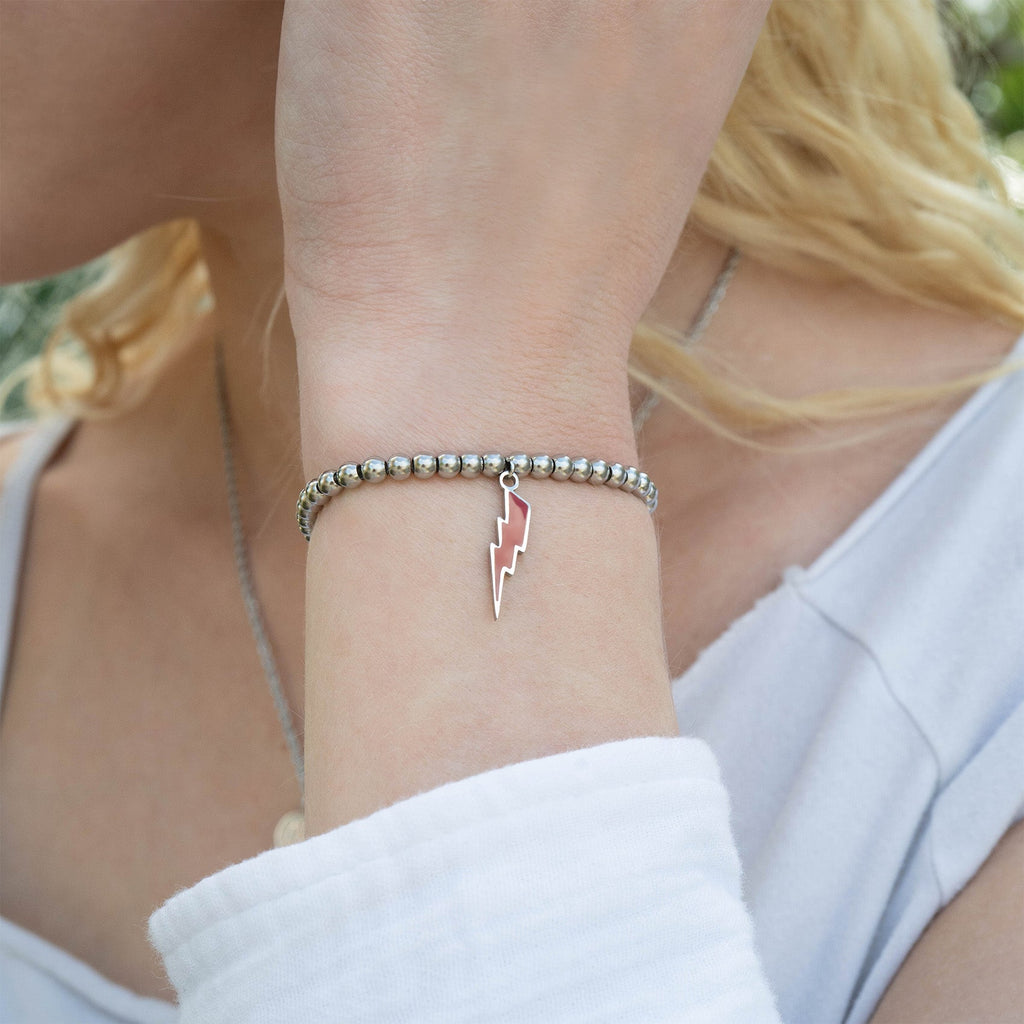 Lightning Bolt Charm – 18K Gold Plated Stainless Steel Pendant Jewelry Piece