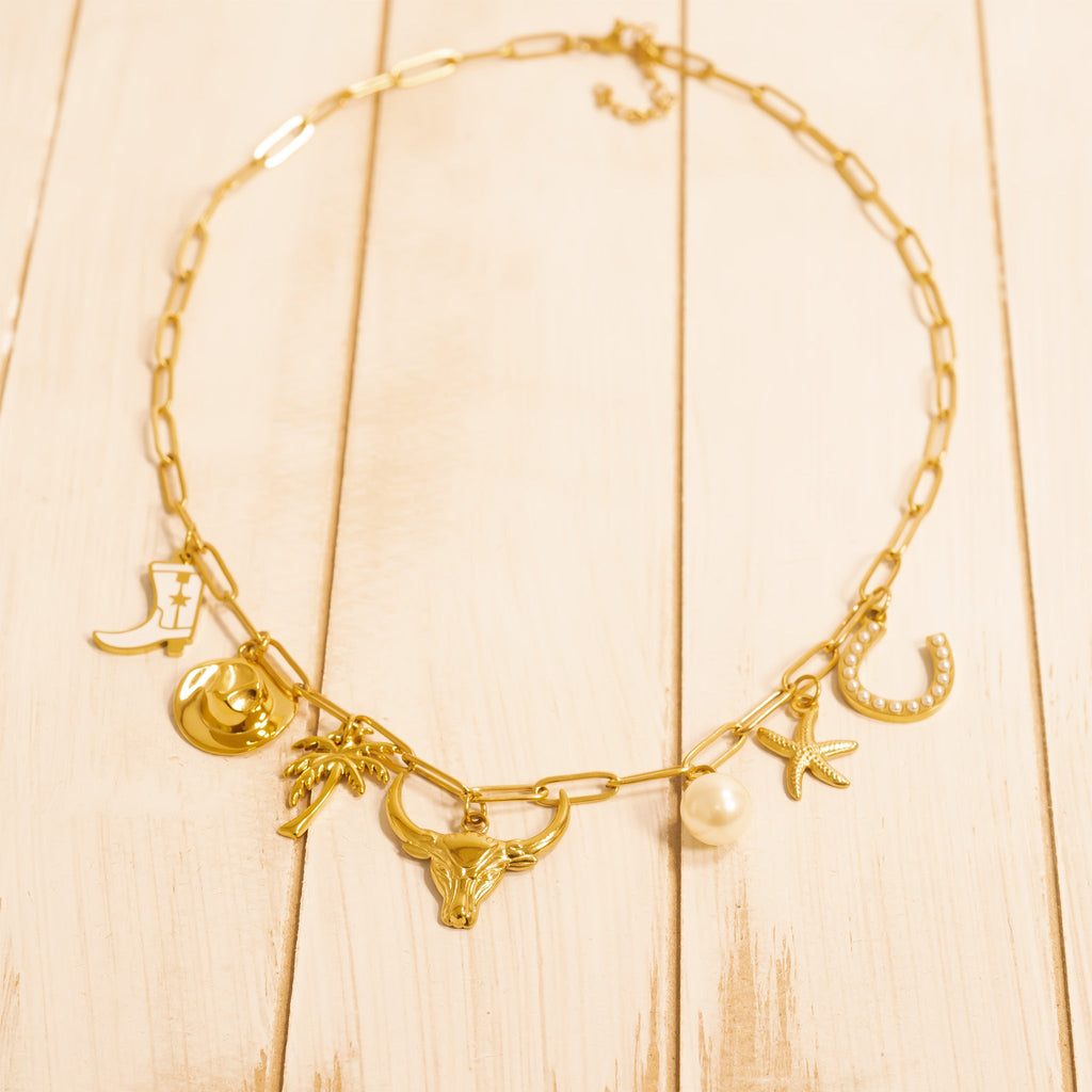 18K Gold Bull Charm – Durable Stainless Steel Pendant | Hypoallergenic Jewelry Gift