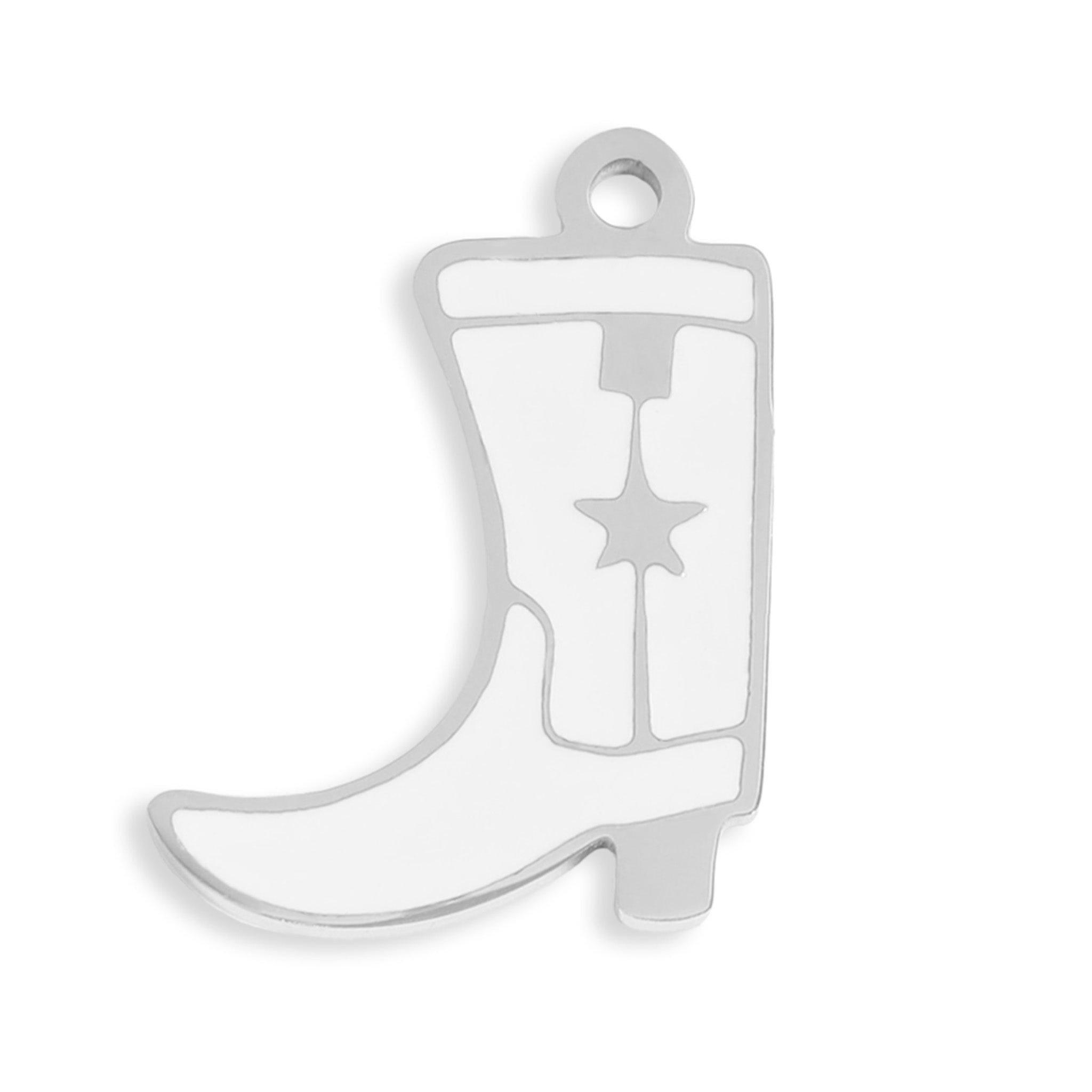Cowboy Boot Charm – 18K Gold PVD Stainless Steel Western Jewelry Accent