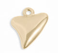 18K Gold Shark Tooth Pendant – PVD Coated Stainless Steel Charm for Bracelets