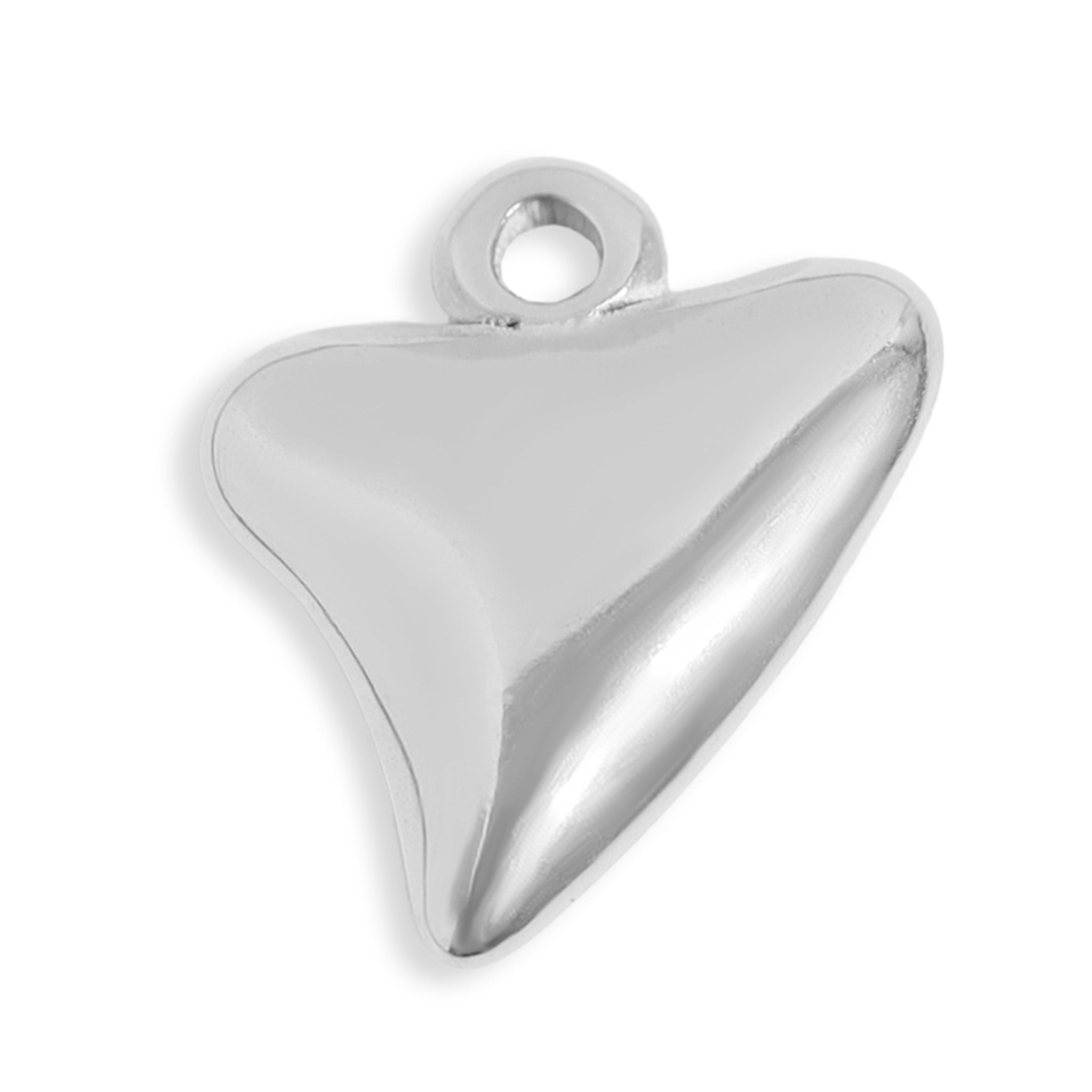18K Gold Shark Tooth Pendant – PVD Coated Stainless Steel Charm for Bracelets