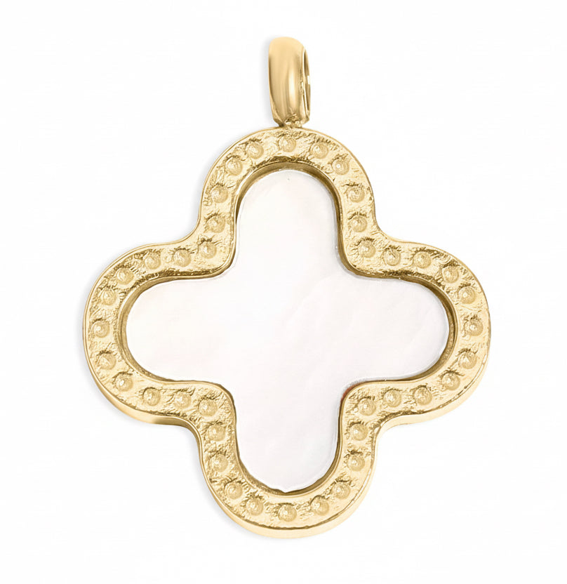 Lucky Clover Charm – 18K Gold Jewelry Pendant | Hypoallergenic Stainless Steel