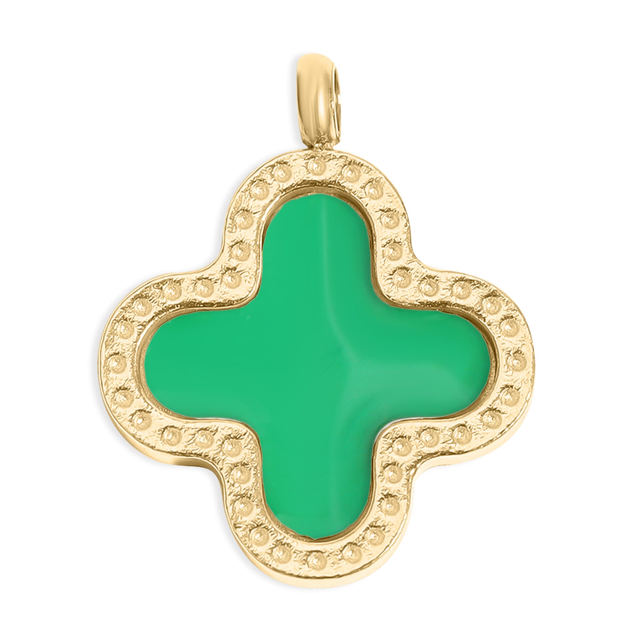 Lucky Clover Charm – 18K Gold Jewelry Pendant | Hypoallergenic Stainless Steel