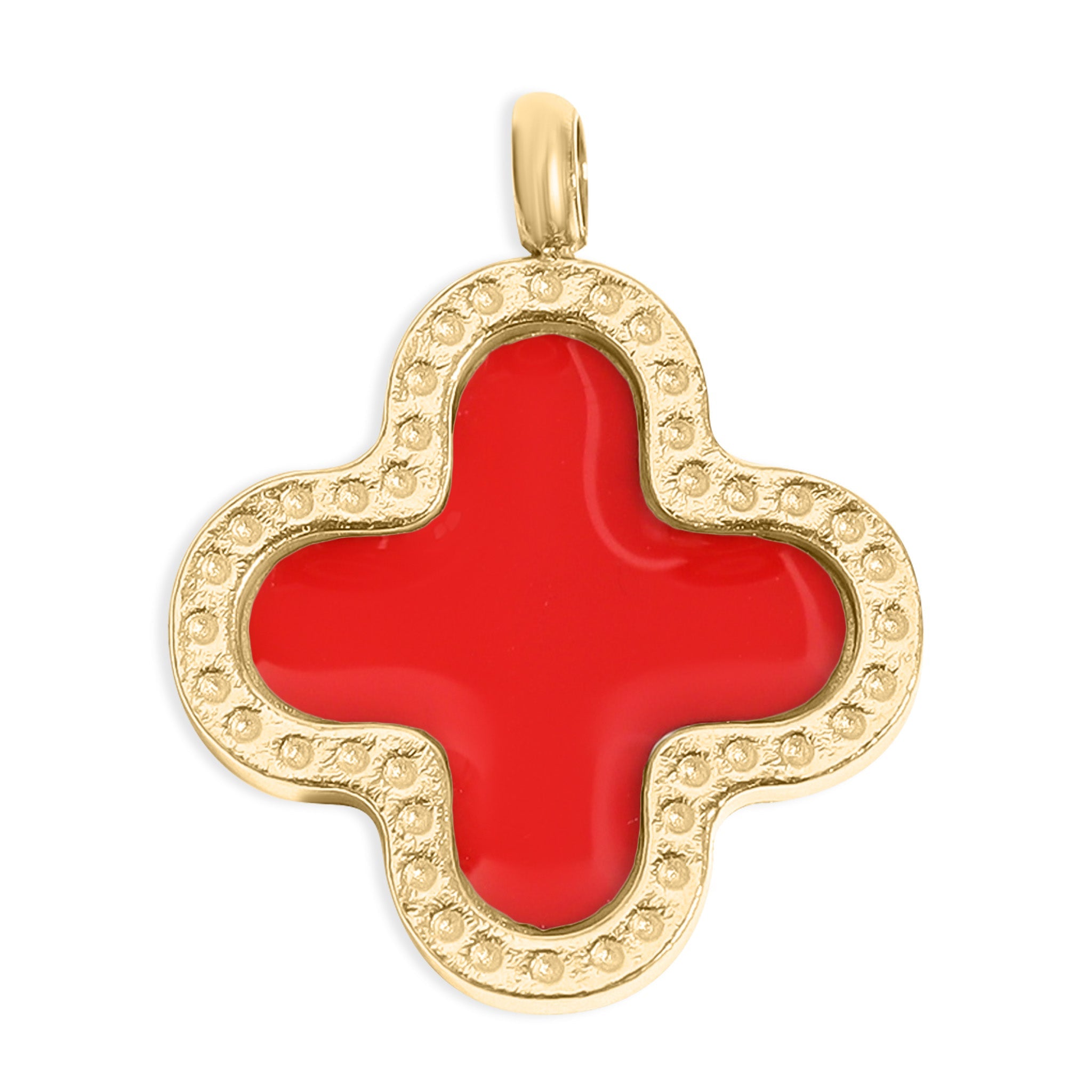 Lucky Clover Charm – 18K Gold Jewelry Pendant | Hypoallergenic Stainless Steel