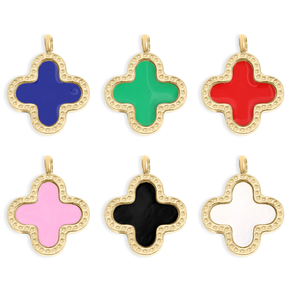 Lucky Clover Charm – 18K Gold Jewelry Pendant | Hypoallergenic Stainless Steel