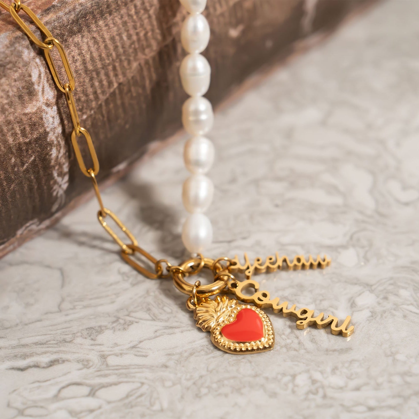 18K Gold Cowgirl Charm – Waterproof Stainless Steel Western Jewelry Pendant